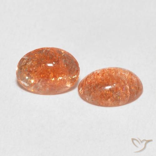 Gemas de Piedrasol Naranja pomelo natural de 1.69 ct, Ovalada, Translúcido