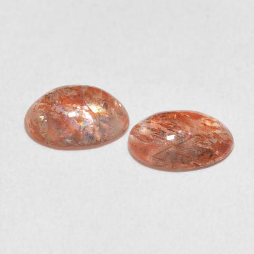 Gemas de Piedrasol Naranja pomelo natural de 1.89 ct, Ovalada, Translúcido