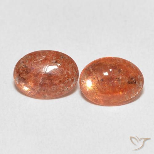 1.58ctw Natural Naranja rojizo Piedrasol, Ovalada, Translúcido