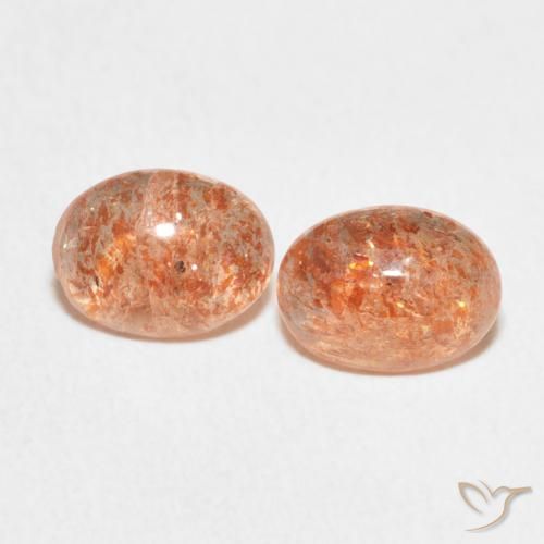 2.20ctw Natural Naranja tigre claro Piedrasol, Ovalada, Translúcido