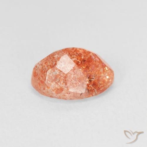 Piedrasol Medium Light-Orange natural de 1.20 ct, Ovalada, Translúcido