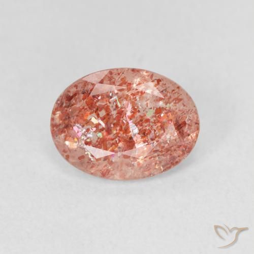 1.06ct Natural Naranja jengibre Piedrasol, Ovalada, Translúcido