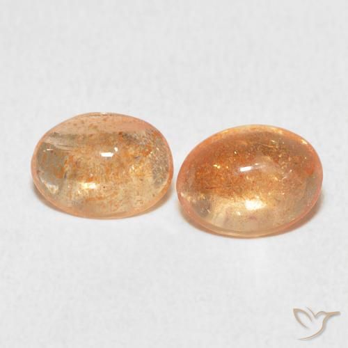 1.83ctw Natural Naranja claro Piedrasol, Ovalada, Translúcido