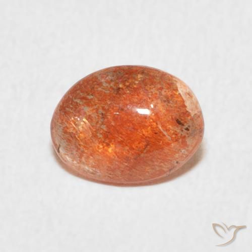 0.91ct Natural Naranja claro Piedrasol, Ovalada, Translúcido