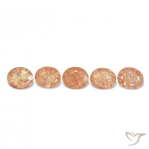 Gemas de Piedrasol Naranja tigre claro natural de 23.13 ct, Ovalada, Transparente