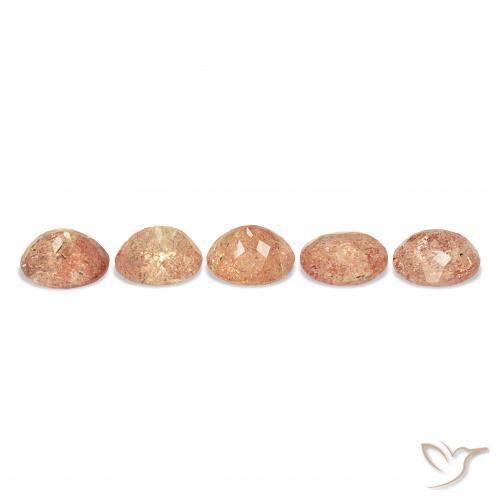 Gemas de Piedrasol Naranja tigre claro natural de 23.13 ct, Ovalada, Transparente