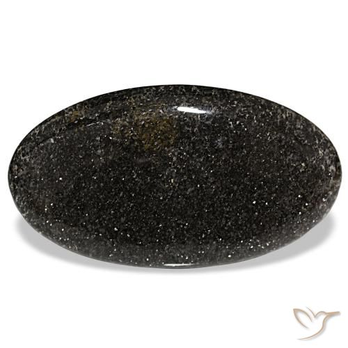 Piedra sol negro de 55,67 ct, ovalado, translúcido