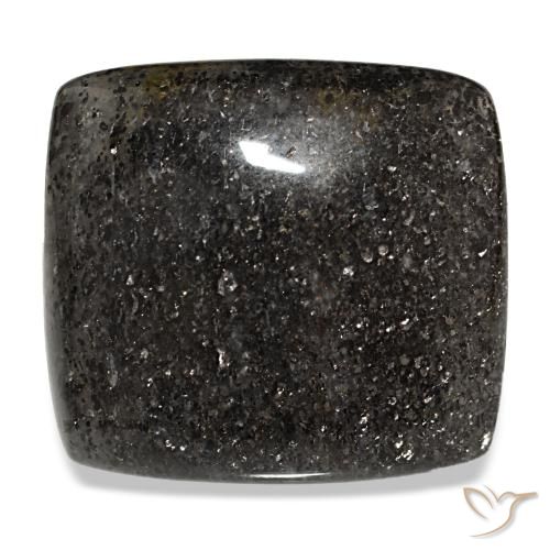 Piedra sol negro de 38,66 ct, cojín, translúcido