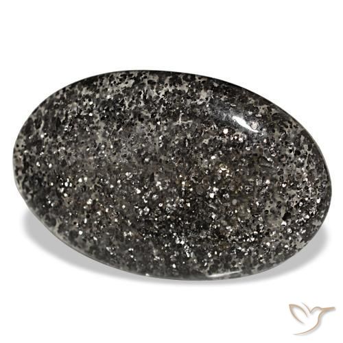 Piedra sol negro natural de 25,54 ct, corte óvalo, translúcido
