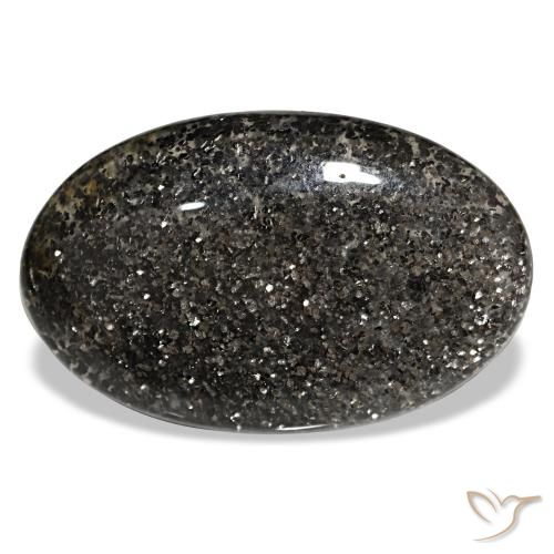 Piedra sol negro de 33,38 ct, ovalado, translúcido