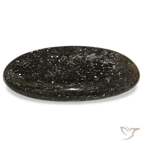 Piedra sol negro natural de 65,84 ct, corte óvalo, translúcido