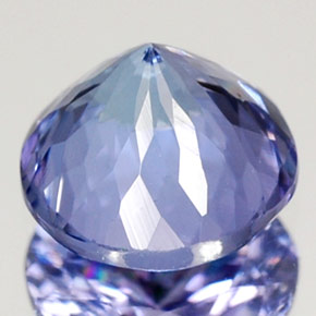 Tanzanita azul natural de 0,98 ct, corte redondo, VVS-VS