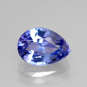tanzanita Azul violeta natural de 1.67 ct, En forma de pera, VVS-VS