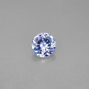 Tanzanita azul violeta natural de 0,82 ct, corte redondo, VS
