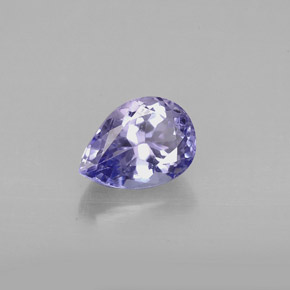 Tanzanita violeta natural de 1,24 ct, en forma de pera, VS