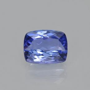 Tanzanita azul natural de 1,63 ct, corte cojín, VS