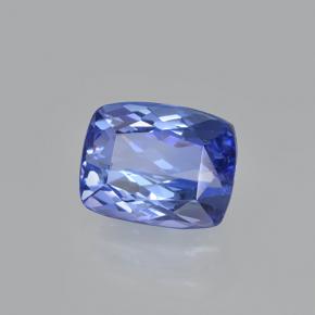 Tanzanita azul natural de 1,63 ct, corte cojín, VS