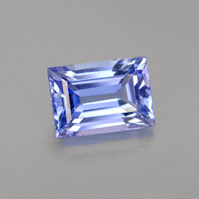 Tanzanita azul natural de 1,61 ct, baguette, VS