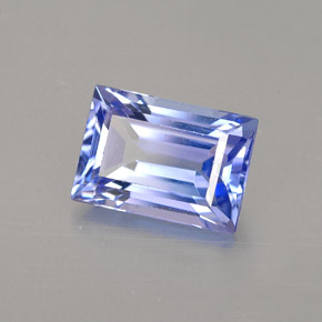 Tanzanita azul natural de 1,61 ct, baguette, VS