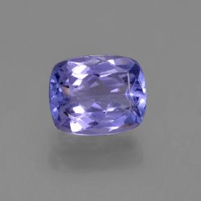Tanzanita azul natural de 1,37 ct, corte cojín, VVS