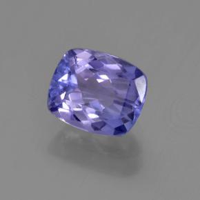 Tanzanita azul natural de 1,37 ct, corte cojín, VVS