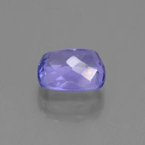 Tanzanita azul natural de 1,37 ct, corte cojín, VVS