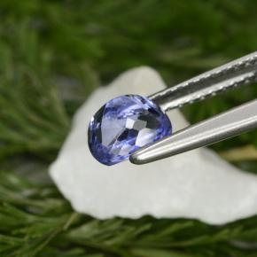 Tanzanita azul natural de 1,13 ct, corte cojín, VVS