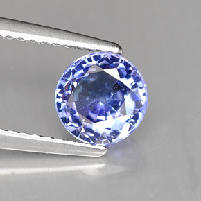 Tanzanita azul natural de 1,50 ct, corte redondo, VVS-VS
