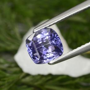 Tanzanita azul natural de 1,46 ct, corte cojín, VVS-VS