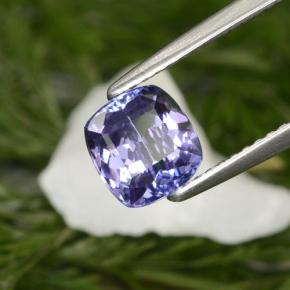 Tanzanita azul natural de 1,46 ct, corte cojín, VVS-VS