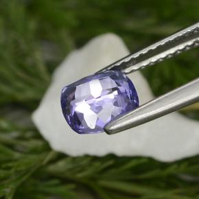 Tanzanita azul natural de 1,46 ct, corte cojín, VVS-VS