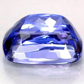 Tanzanita azul natural de 3,07 ct, corte cojín, IF