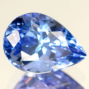 Tanzanita azul natural de 1,31 ct, en forma de pera, VVS-VS