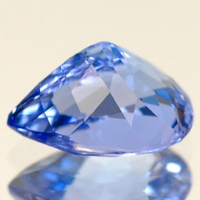 Tanzanita azul natural de 1,31 ct, en forma de pera, VVS-VS