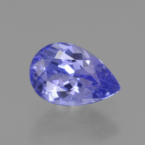 Tanzanita azul natural de 0,87 ct, en forma de pera, VVS