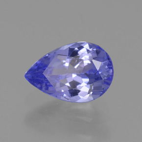 Tanzanita azul natural de 0,87 ct, en forma de pera, VVS