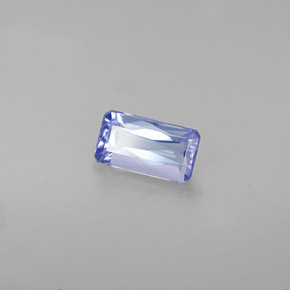 tanzanita Azul violeta natural de 0.74 ct, corte esmeralda, VVS