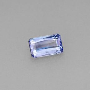 tanzanita Azul violeta natural de 0.53 ct, corte esmeralda, SI