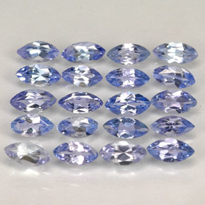 Gemas de tanzanita azul natural de  ct, marquesa, VVS-VS