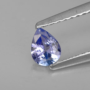 Tanzanita azul natural de 0,24 ct, en forma de pera, VVS