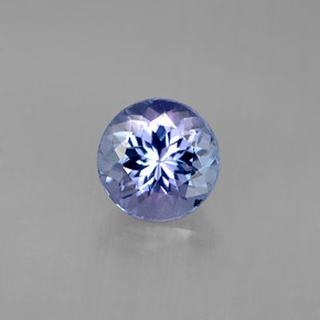 Tanzanita violeta natural de 1,75 ct, corte redondo, VVS-VS