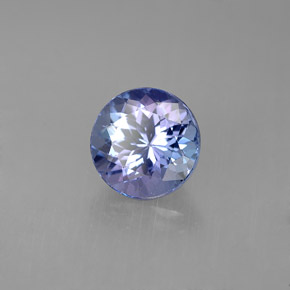 Tanzanita violeta natural de 1,75 ct, corte redondo, VVS-VS