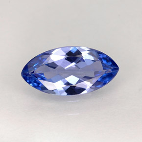 Tanzanita azul natural de 1,02 ct, marquesa, VVS