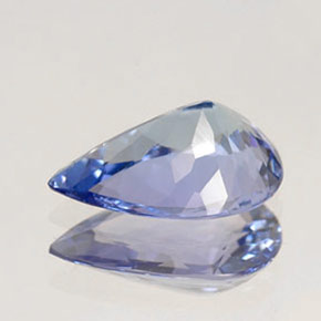 Tanzanita azul natural de 1,43 ct, en forma de pera, IF