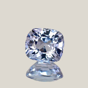 Tanzanita azul natural de 0,80 ct, corte cojín, VVS