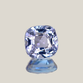 Tanzanita azul natural de 0,70 ct, corte cojín, VVS