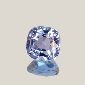 Tanzanita azul natural de 0,70 ct, corte cojín, VVS