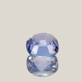 Tanzanita azul natural de 0,70 ct, corte cojín, VVS