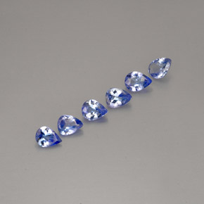 Gemas de tanzanita Azul violeta natural de  ct, En forma de pera, VS