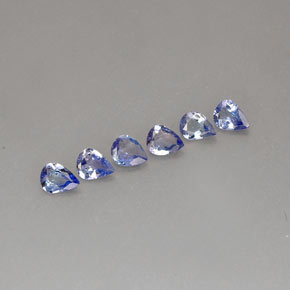Gemas de tanzanita azul natural de  ct, en forma de pera, VS